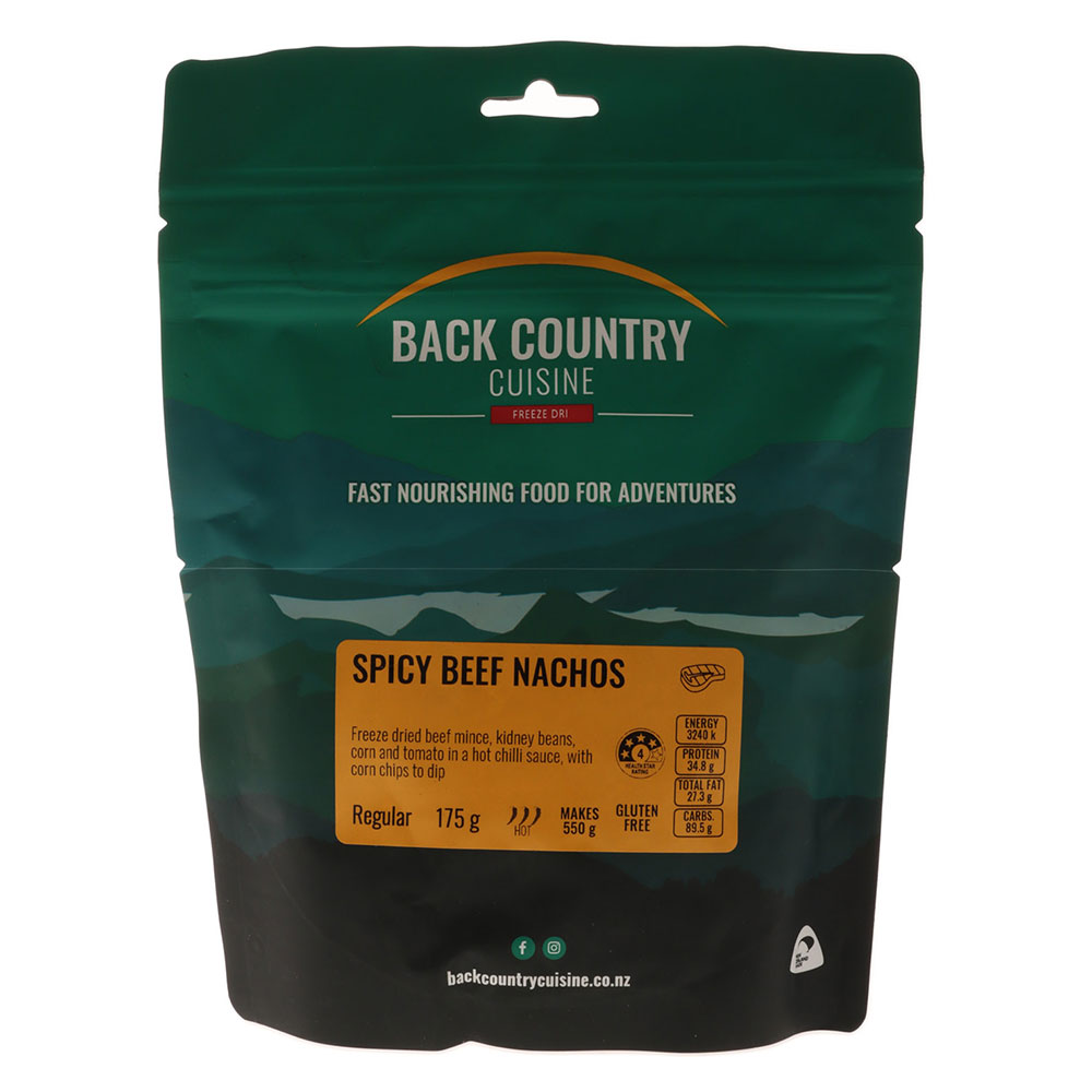 Back Country Cuisine Freeze Dried Meal Spicy Beef Nachos Regular 175g