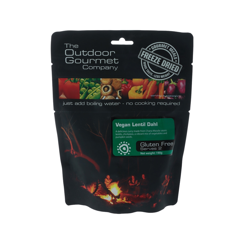 The Outdoor Gourmet Company Freeze Dried Meal Vegan Lentil Dahl 190g