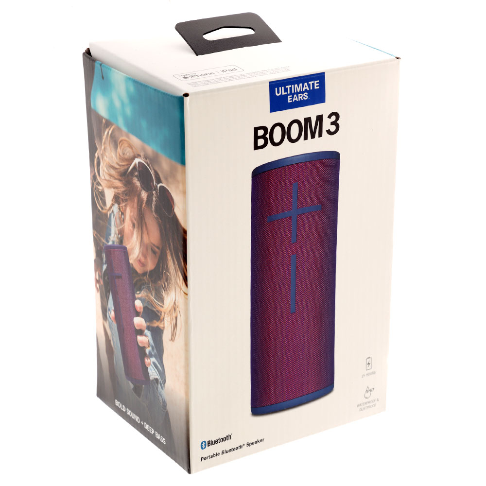 Ultimate Ears UE BOOM 3 Waterproof Portable Bluetooth Speaker Ultraviolet Purple
