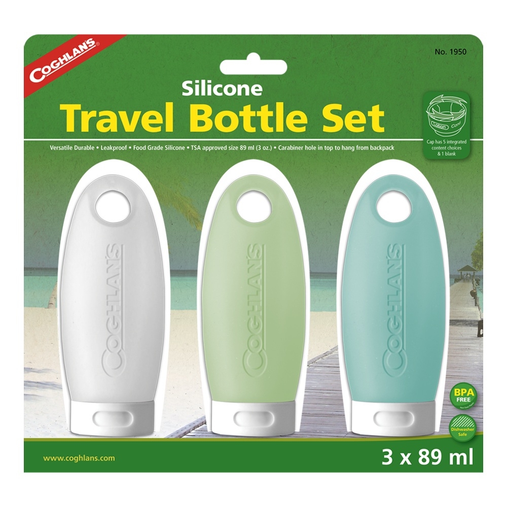 Coghlan's Silicone Travel Bottle Set 89ml Qty 3
