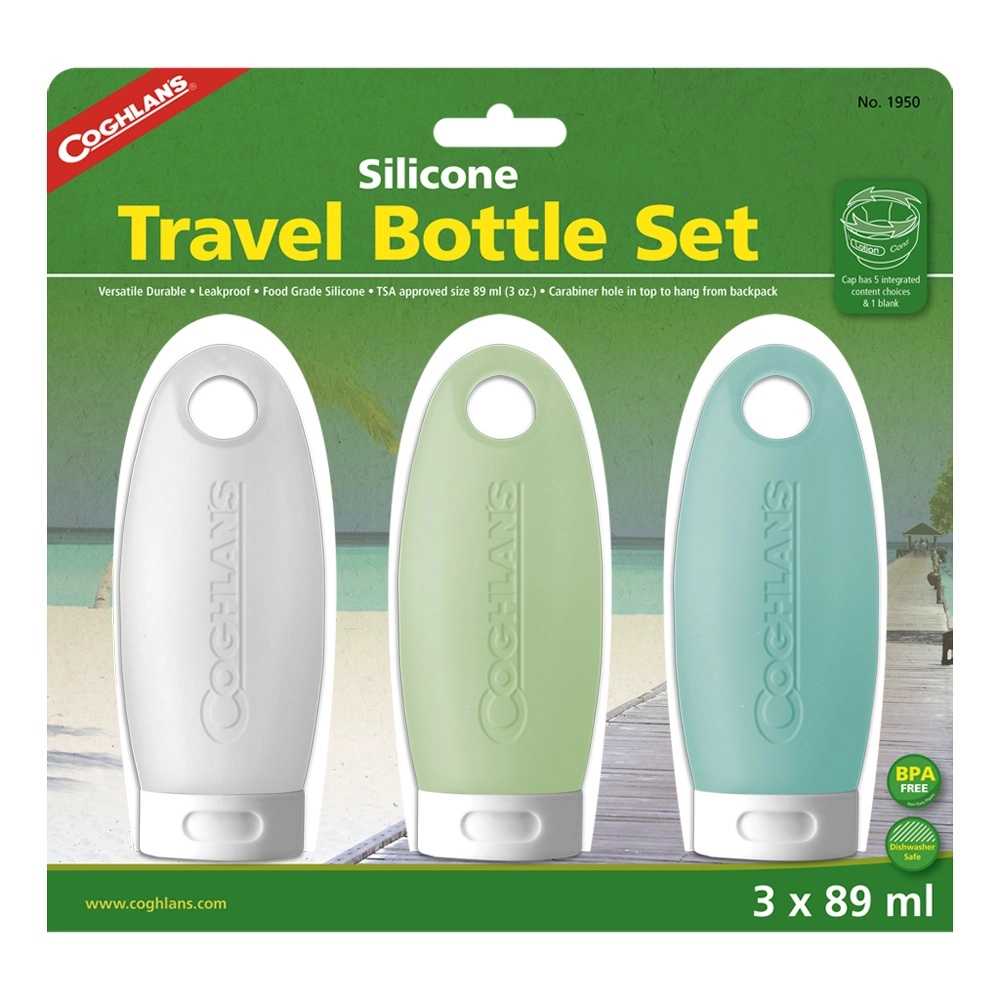 Coghlan's Silicone Travel Bottle Set 89ml Qty 3 Coghlan's Silicone Travel Bottle Set 89ml Qty 3