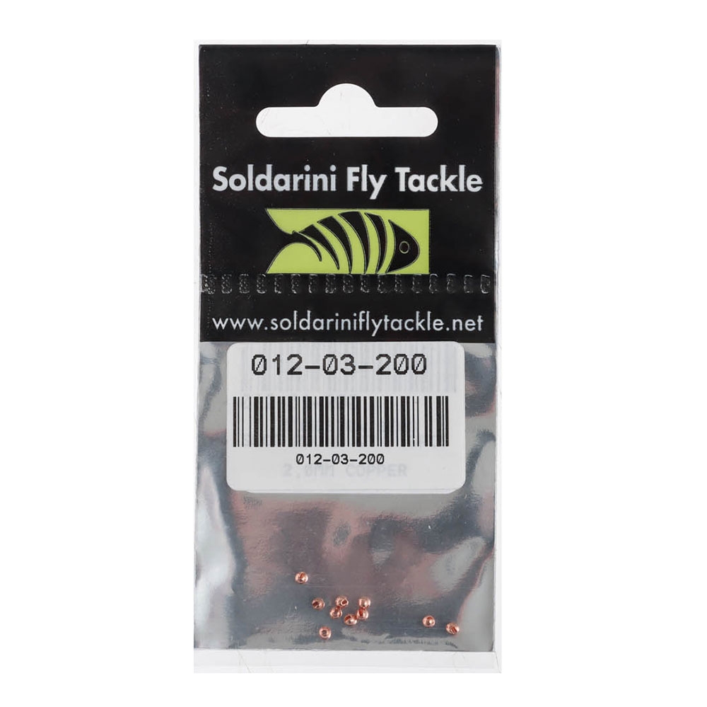 Soldarini Slotted Tungsten Beads 2mm Copper Qty 10
