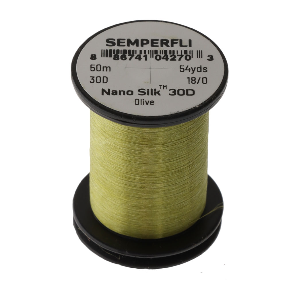 Semperfli Nano Silk Fly Tying Thread 30D 18/0 50m Olive