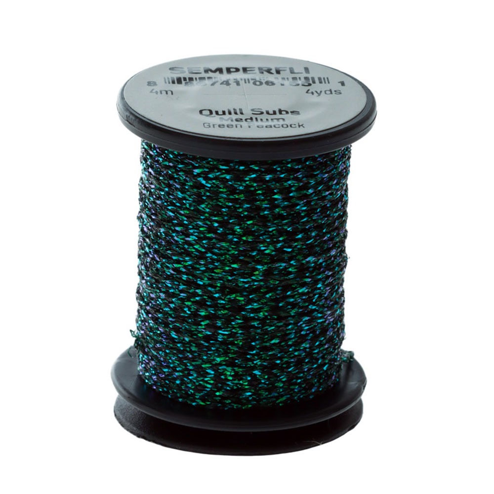 Semperfli Peacock Quill Subs Medium Green Peacock 4m