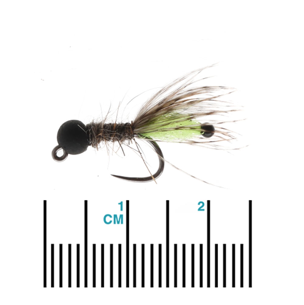 Manic Tackle Project Jig BTB Peeping Caddis Nymph Fly #12 2cm