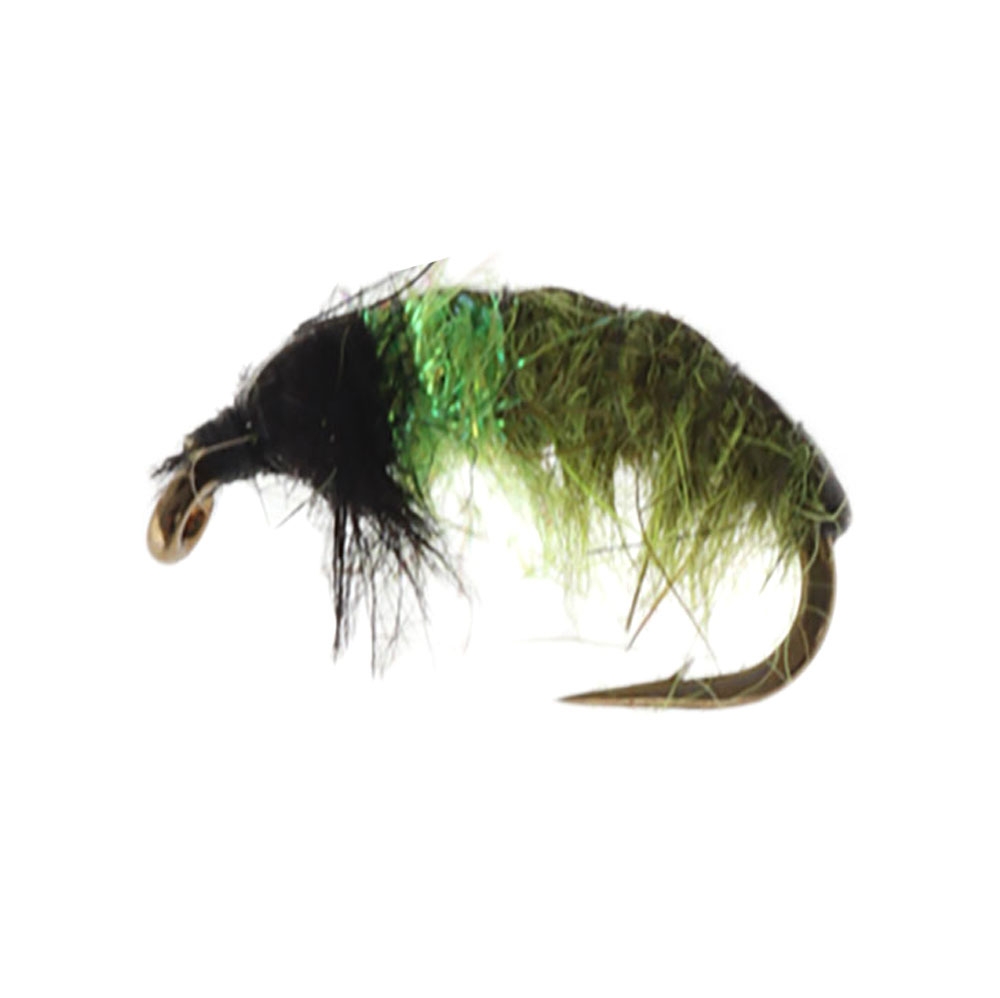 Manic Tackle Project Hot Spot Czech Caddis Nymph Fly Olive #12 1.2cm