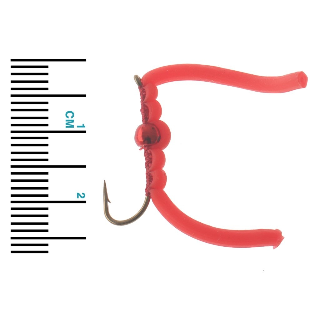 Manic Tackle Project Squirmy Worm Nymph Red #8 2.5cm