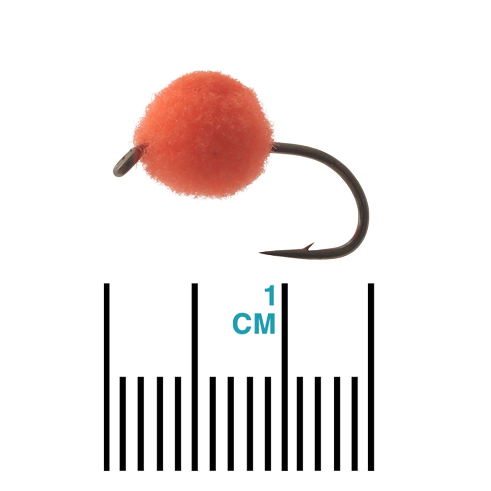 Manic Tackle Project Glo Bug Fly Orange/Brite Red #10