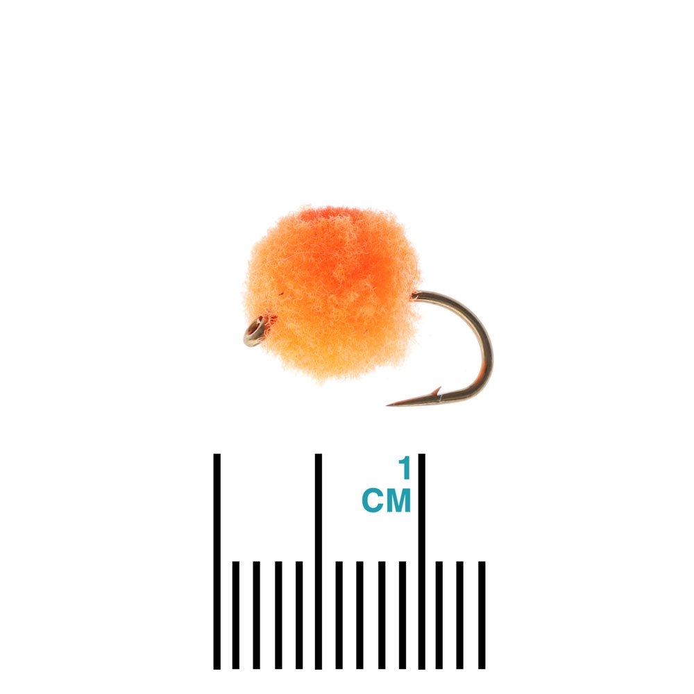 Manic Tackle Project Glo Bug Fly Orange/Brite Red #12