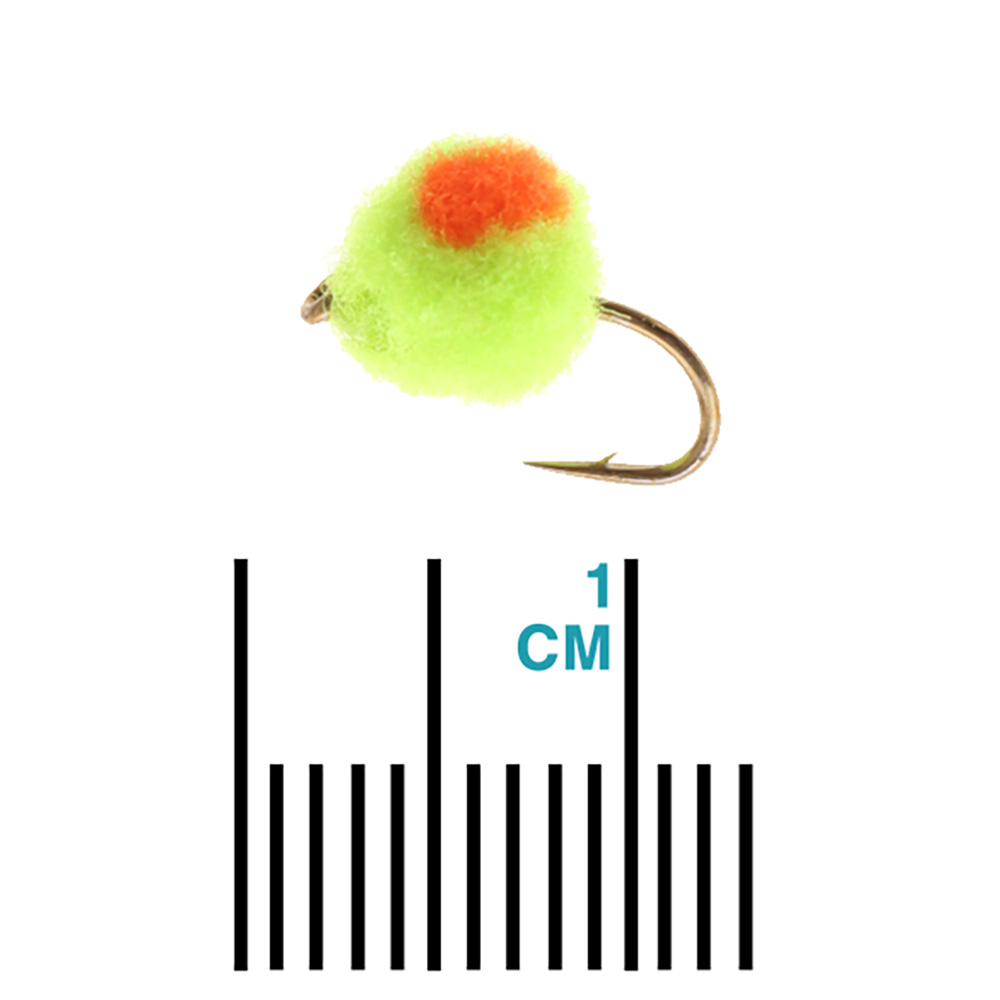 Manic Tackle Project Glo Bug Fly Chartreuse/Brite Red #14 1cm