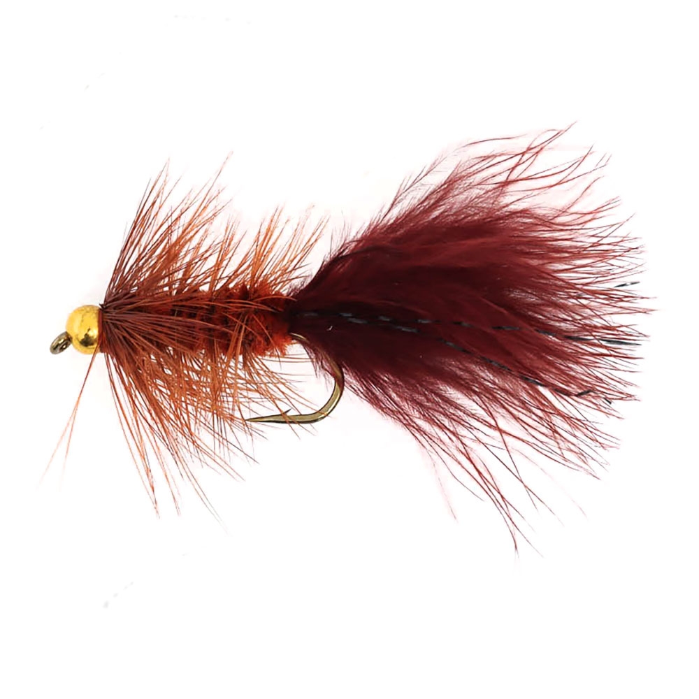 Manic Tackle Project BH Woolly Bugger Streamer Fly Brown #08