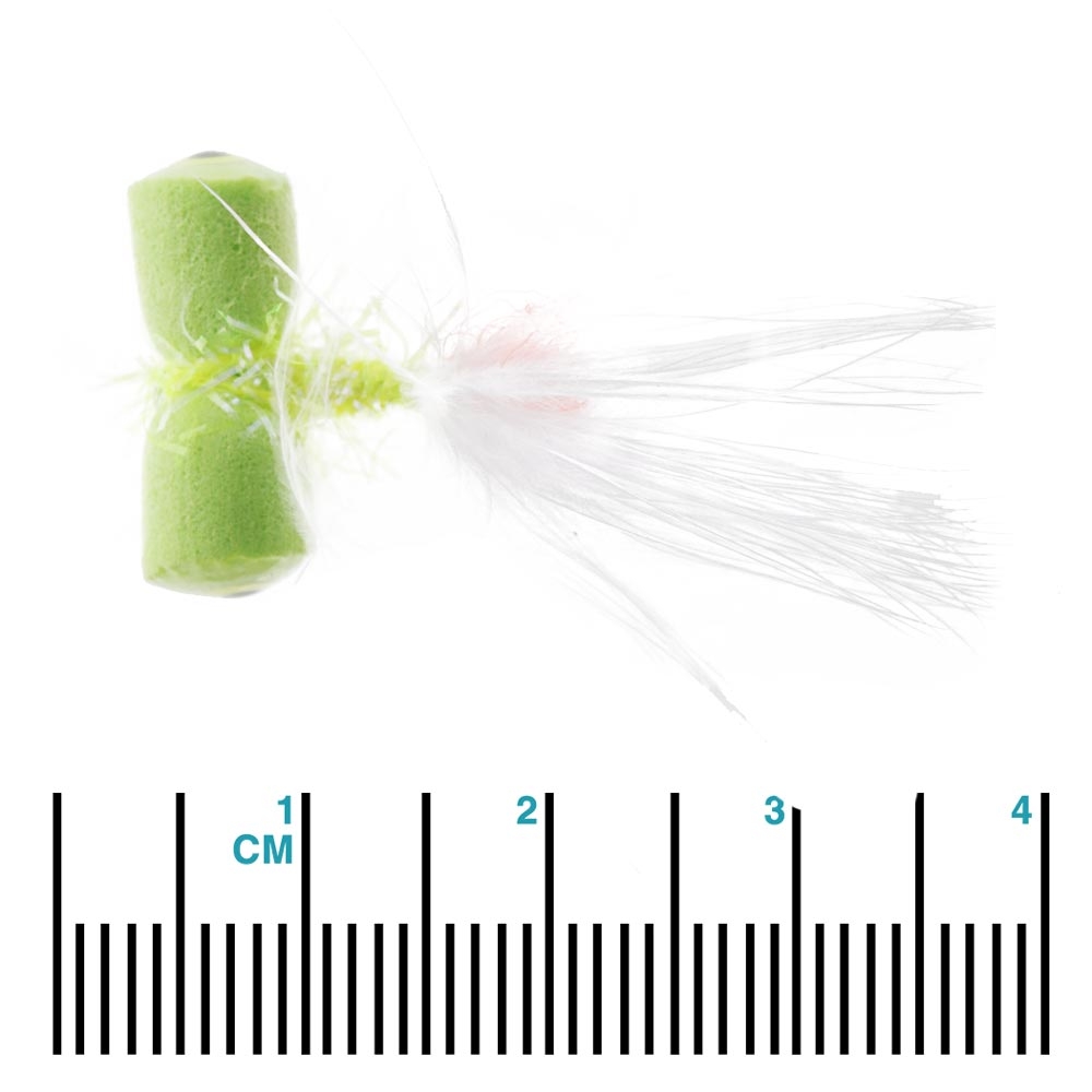 Manic Tackle Project Little Boobie Fly Chartreuse/White #8 3.3cm