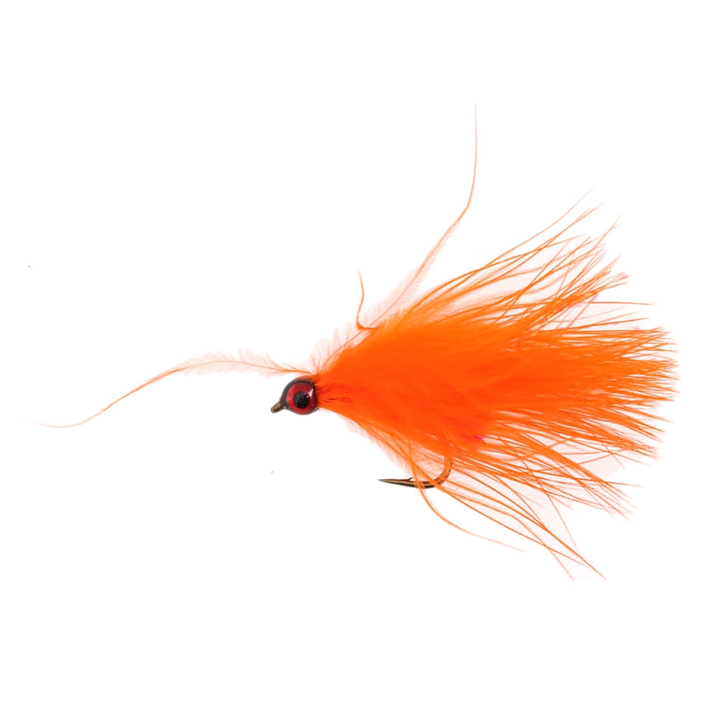 Manic Tackle Project Lumo Marabou Streamer Fly Orange #8