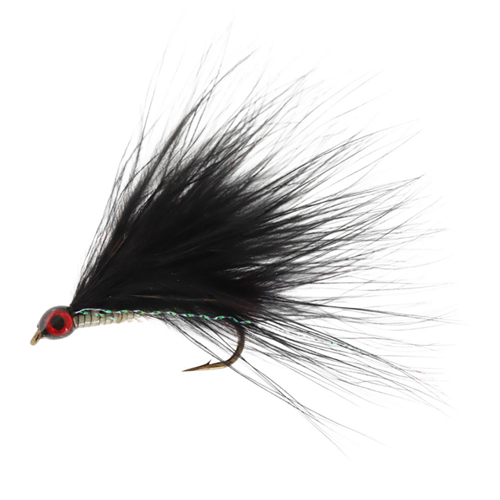 Manic Tackle Project Lumo Black Marabou Streamer #4