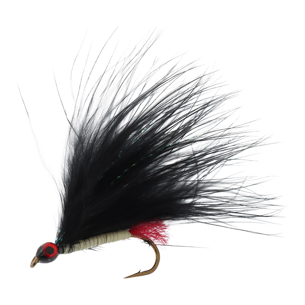 Manic Tackle Project Lumo Black Marabou Streamer #4 6.5cm
