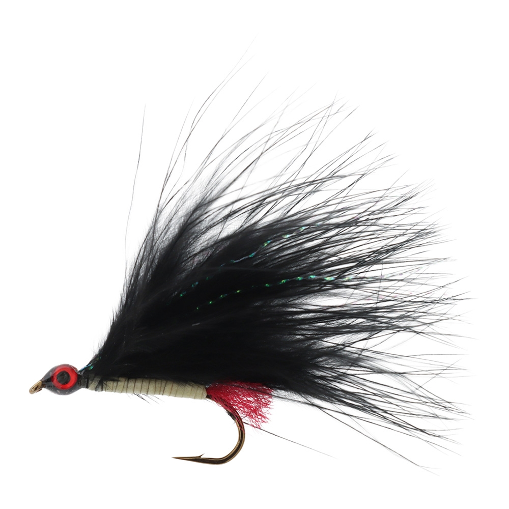 Manic Tackle Project Lumo Black Marabou Streamer #4 6.5cm
