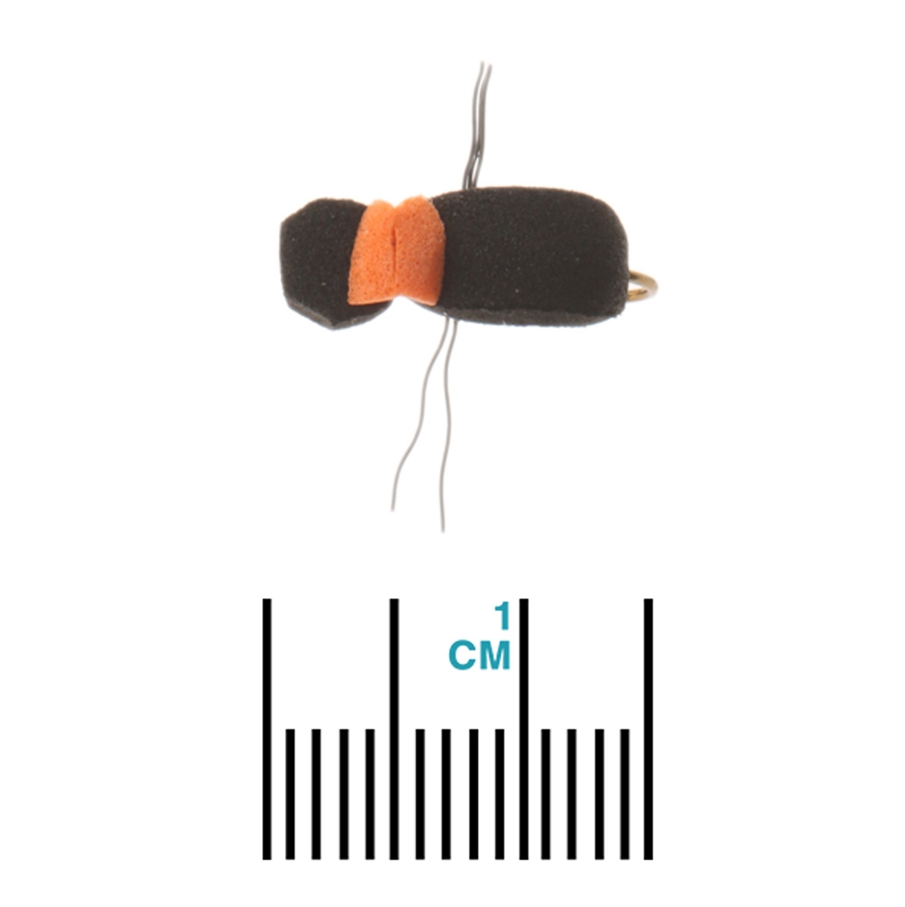 Manic Tackle Project Black Foam Beetle Dry Fly #14 1.5cm