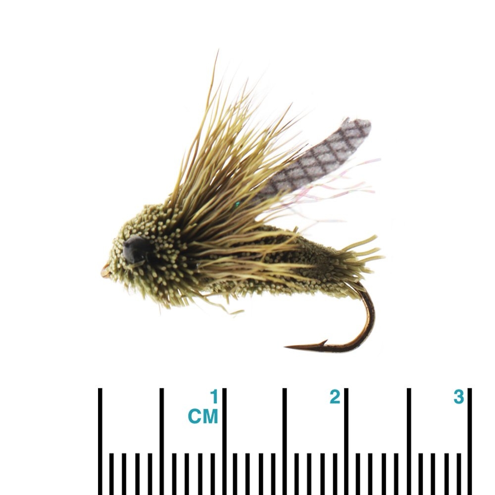 Manic Tackle Project Classic Cicada Dry Fly Olive #8 2cm