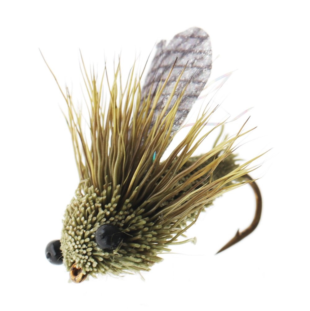 Manic Tackle Project Classic Cicada Dry Fly Olive #8 2cm