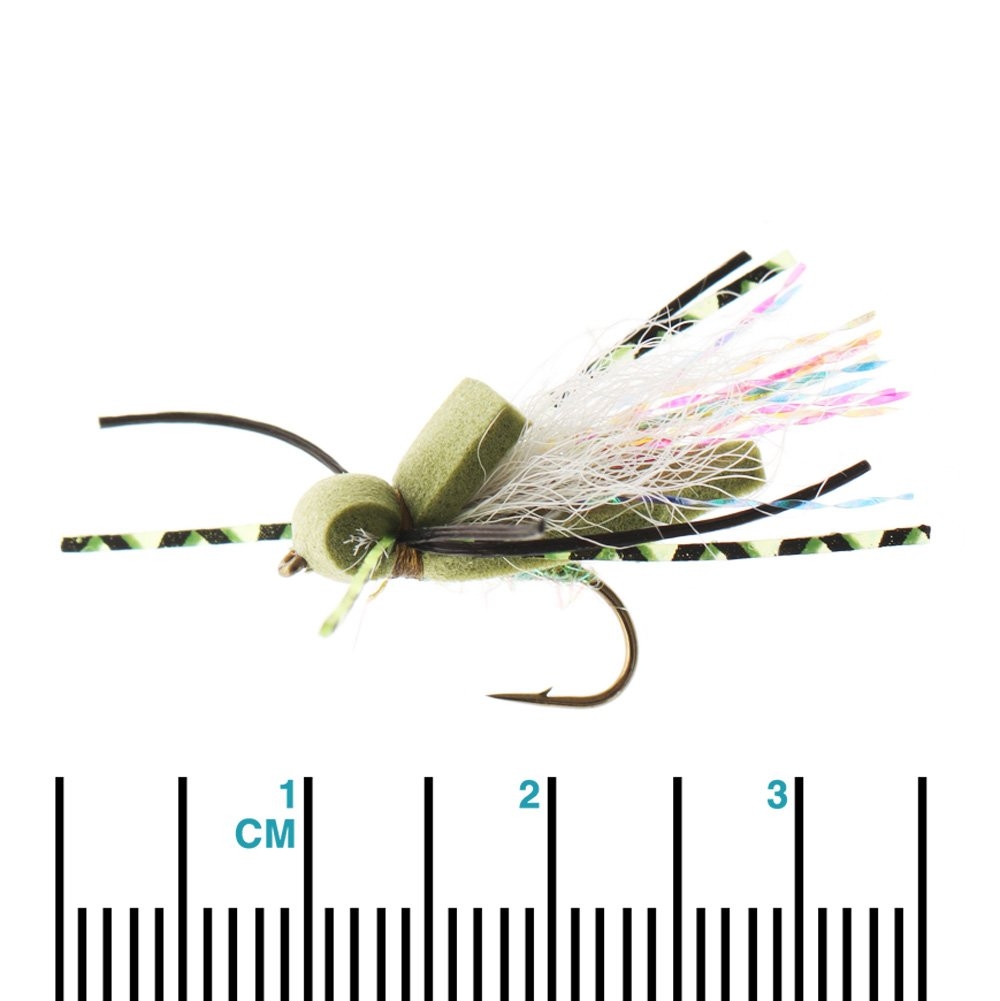 Manic Tackle Project Flat Back Cicada Dry Fly Olive #10 3.5cm
