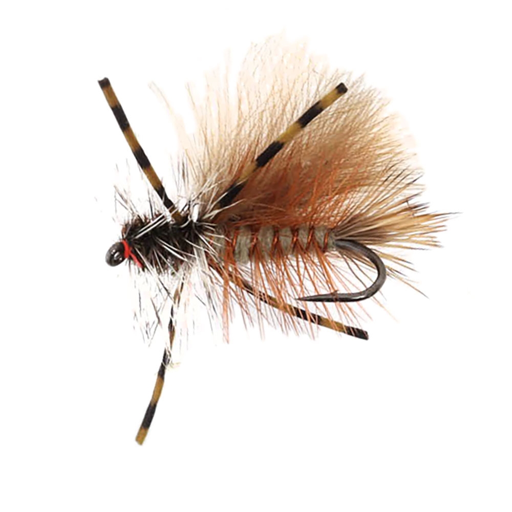 Manic Tackle Project Bum Fluff Stimi Dry Fly Peacock #8