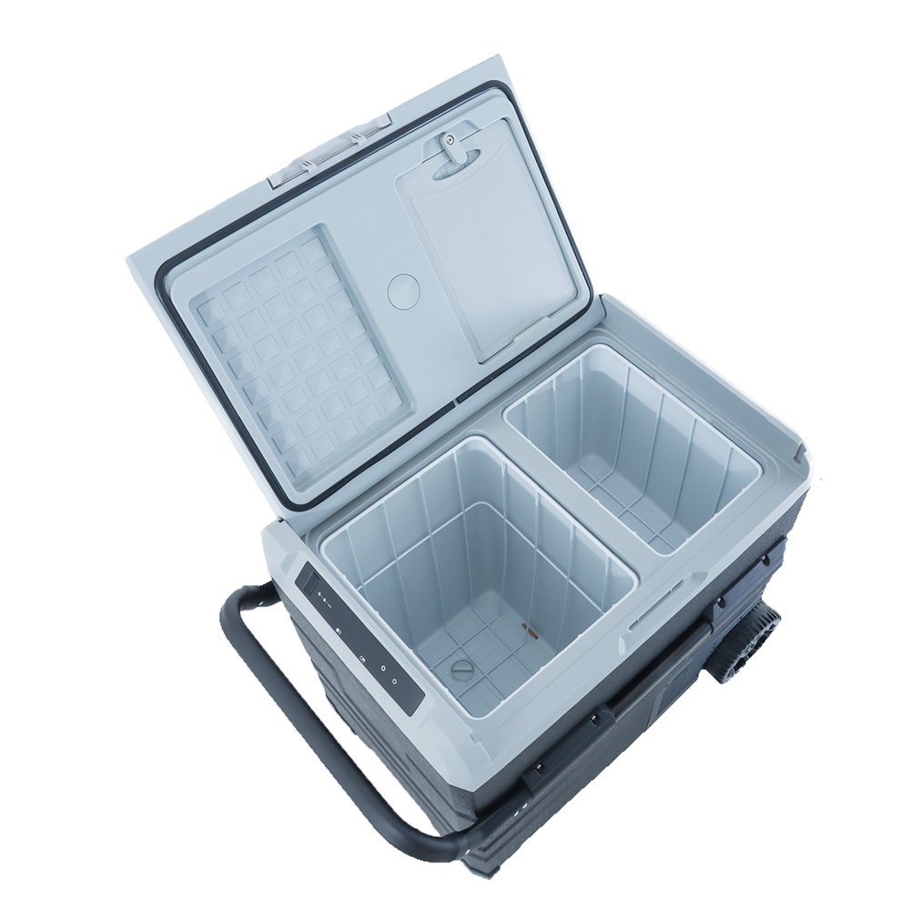 Rovin Dual Zone Wheeled Portable Fridge/Freezer 55L 12/24VDC Solar Ready