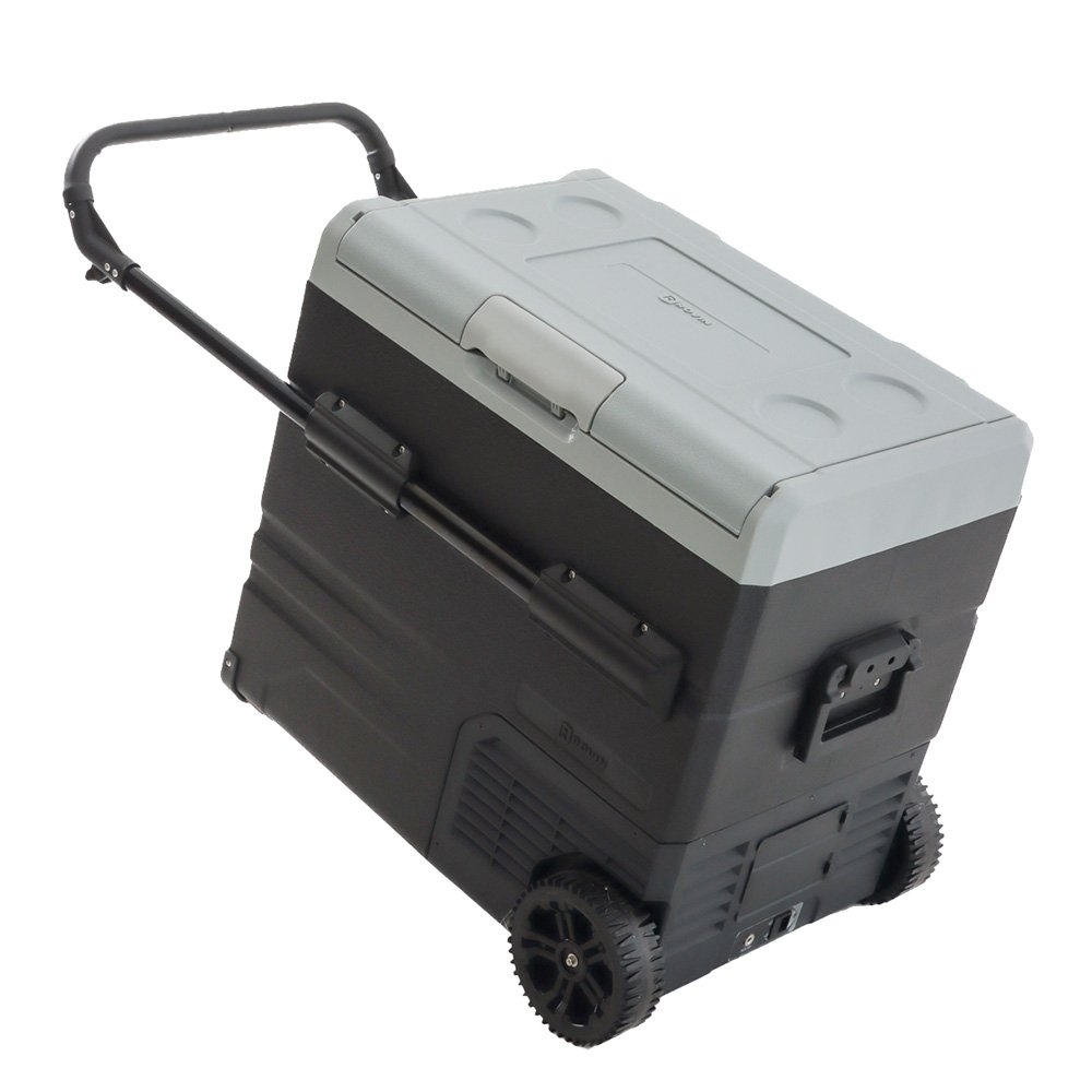 Rovin Dual Zone Wheeled Portable Fridge/Freezer 55L 12/24VDC Solar Ready