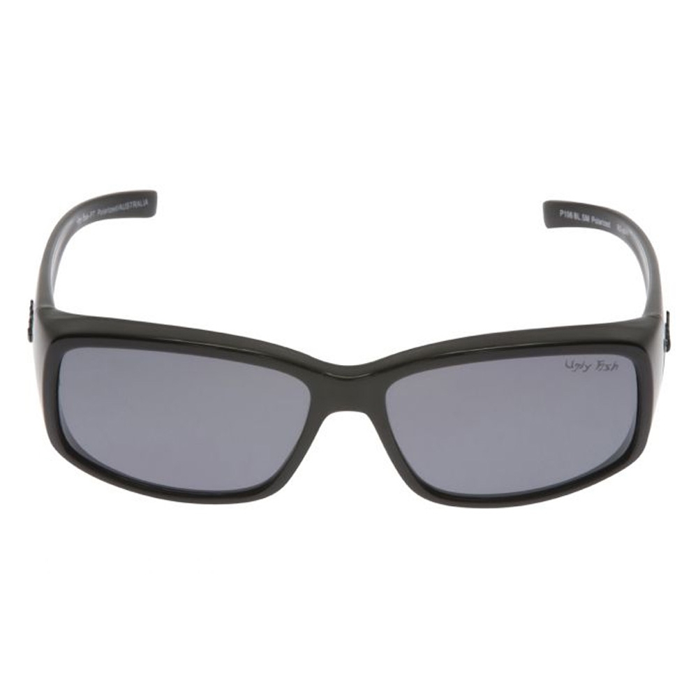 Ugly Fish P106 Fit Over Polarised Sunglasses Shiny Black/Smoke