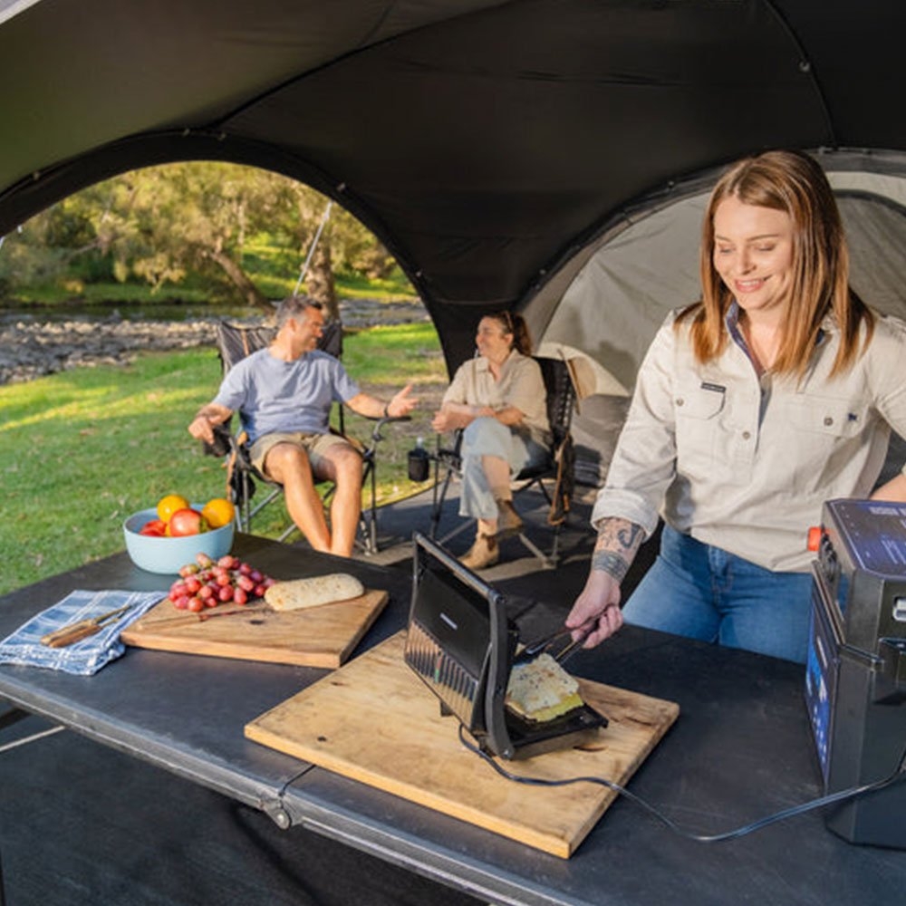 OZtrail Blockout Shade Dome Shelter with Sun Wall 4.2m