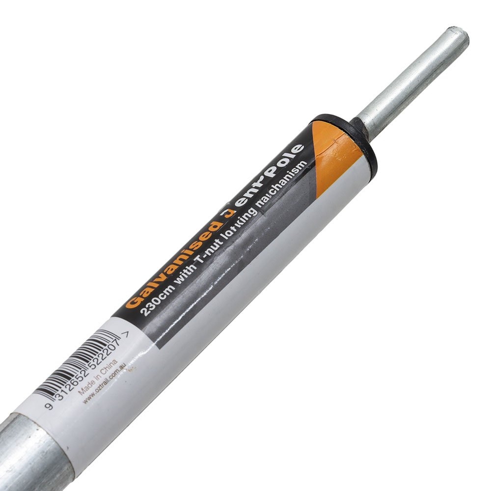 OZtrail Galvanised Tent Pole with Tee Nut 230cm