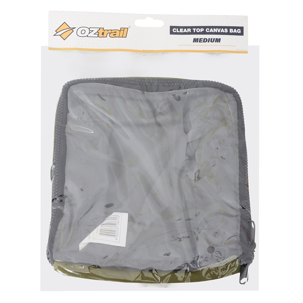 OZtrail Clear Top Canvas Gear Bag Medium