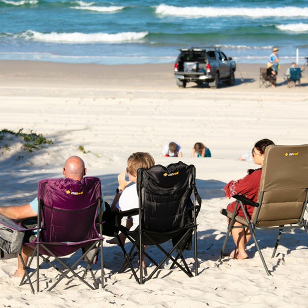 OZtrail Cooler Camping Arm Chair Purple
