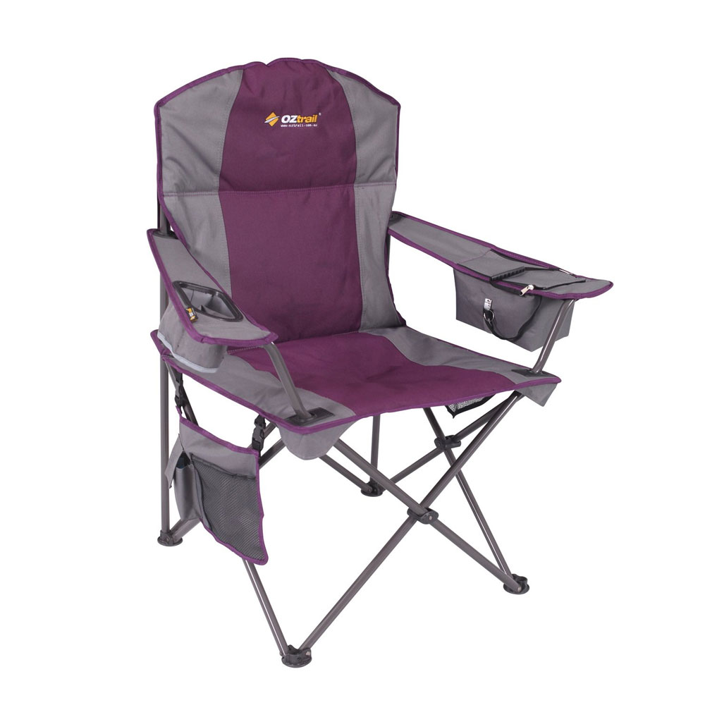 OZtrail Cooler Camping Arm Chair Purple