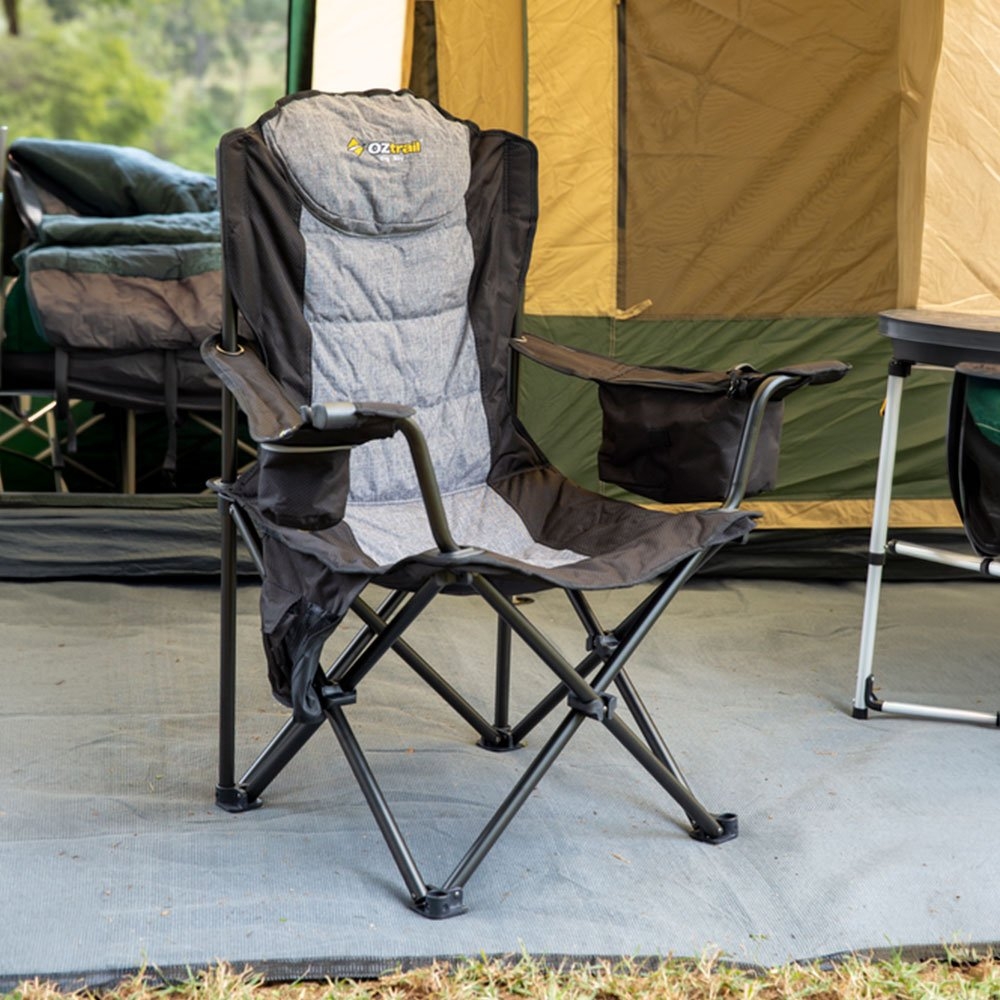 OZtrail Big Boy Camping Arm Chair Black