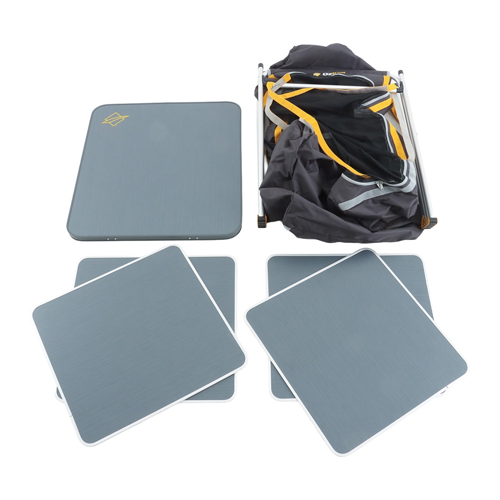 OZtrail Deluxe 4-Shelf Foldable Camping Cupboard