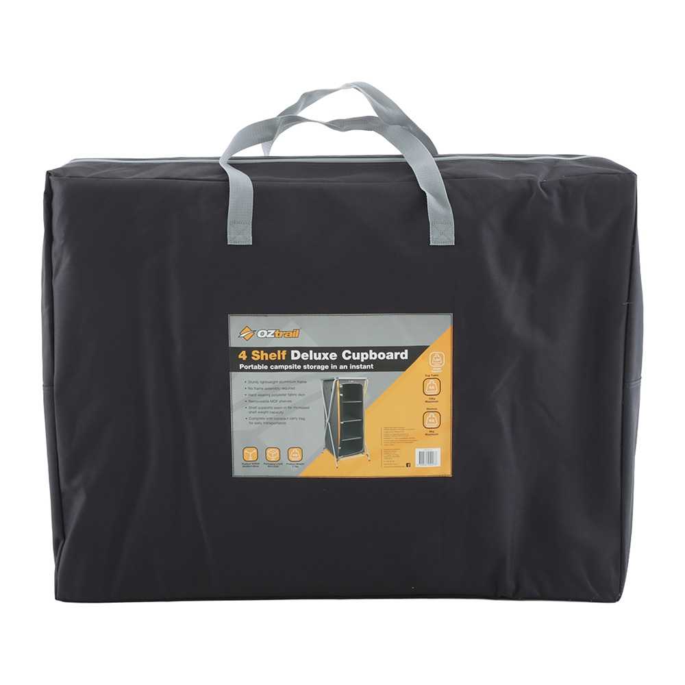 OZtrail Deluxe 4-Shelf Foldable Camping Cupboard