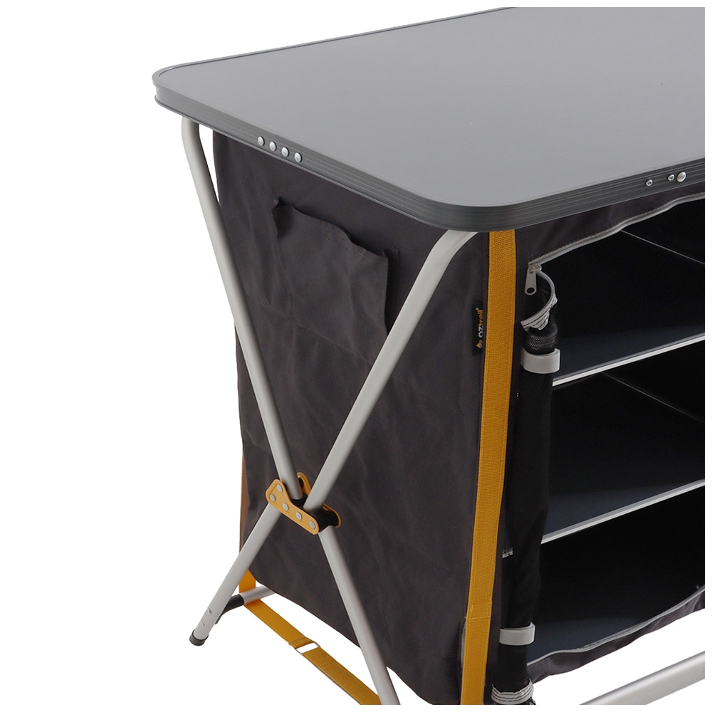 OZtrail Deluxe 3-Shelf Foldable Double Cupboard with Camping Table