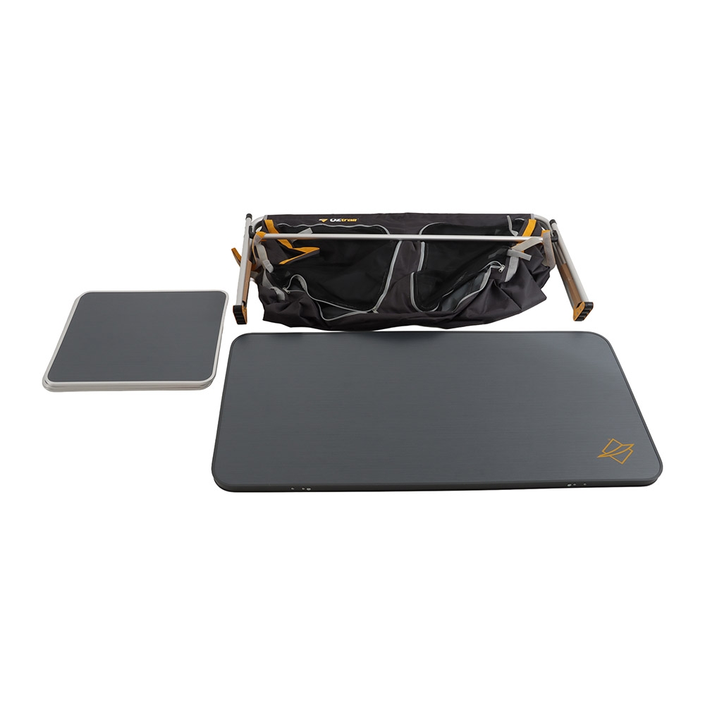 OZtrail Deluxe 3-Shelf Foldable Double Cupboard with Camping Table