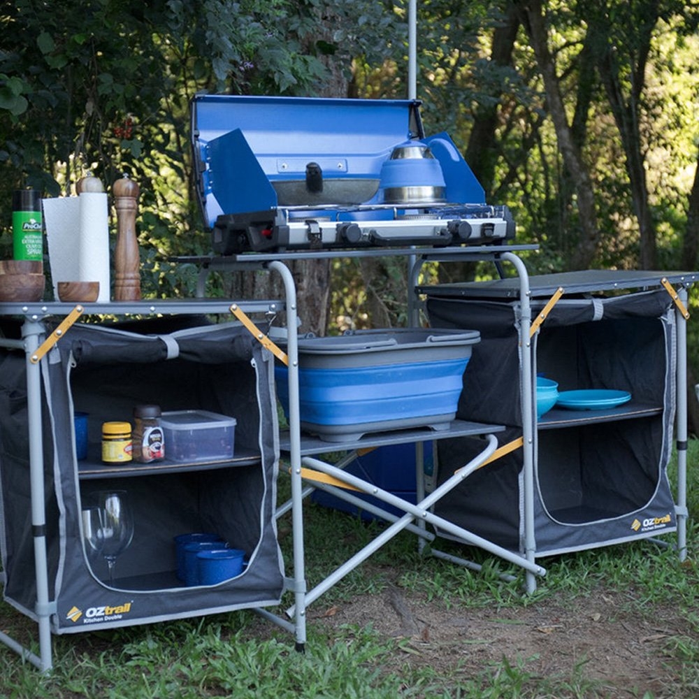 OZtrail Camping Kitchen with Double Pantry