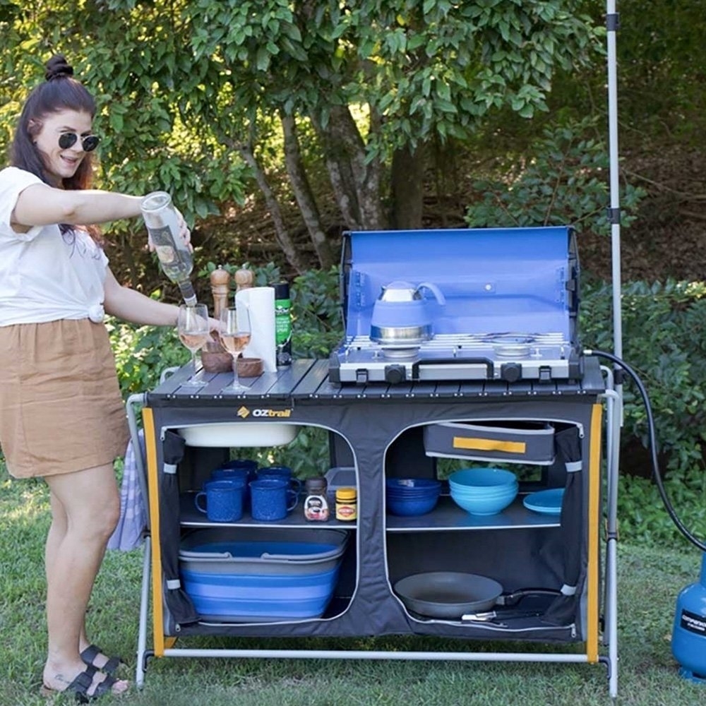 OZtrail Deluxe Camping Kitchen with Sink