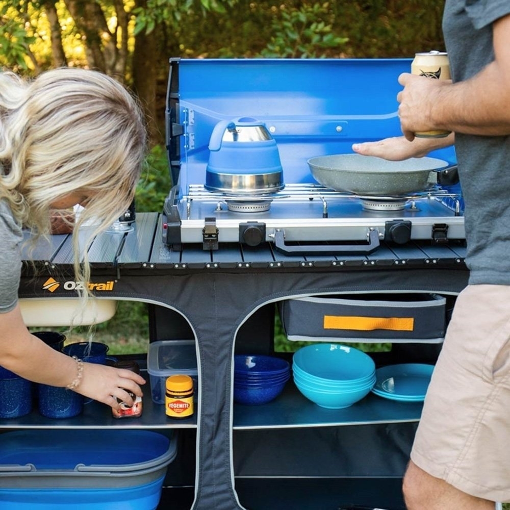 OZtrail Deluxe Camping Kitchen with Sink