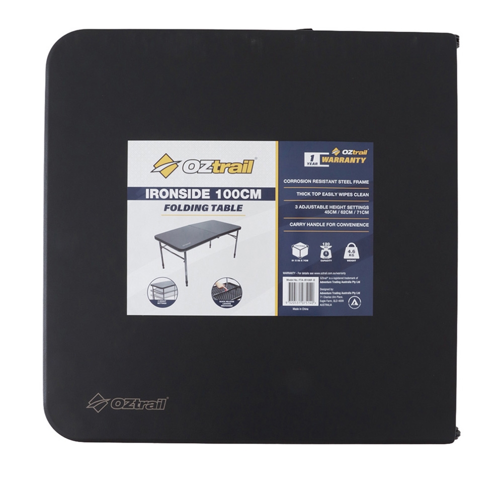 OZtrail Ironside Folding Camping Table 100cm