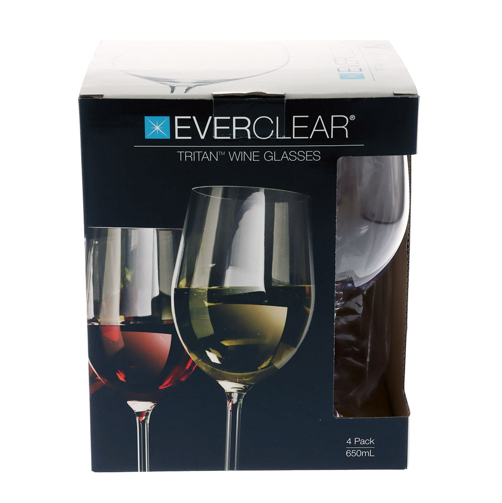 Everclear Tritan Wine Glass 650ml Qty 4