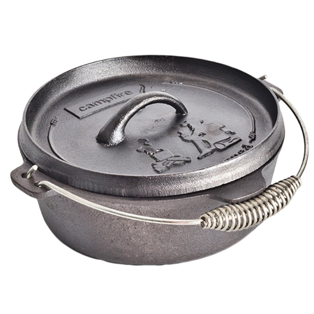 Campfire Pre-Seasoned Cast Iron Camp Oven 2 Quart