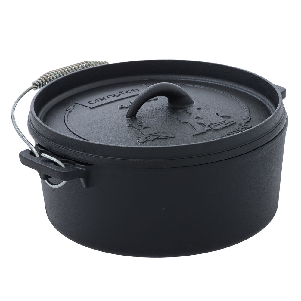 Campfire Pre-Seasoned Cast Iron Camp Oven 4.5 Quart