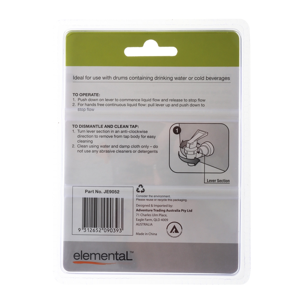 Elemental Plastic Drum Tap