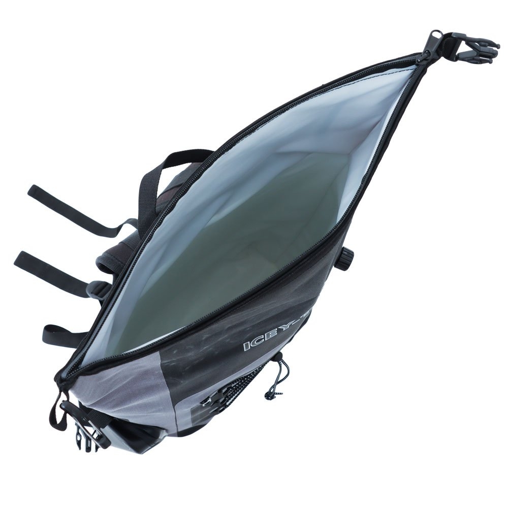 Icey-Tek Roll-Top Dry Insulated Cooler Backpack 25L Grey