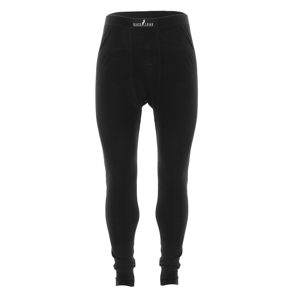 Black Shag Merino 190gsm Mens Thermal Leggings 3XL