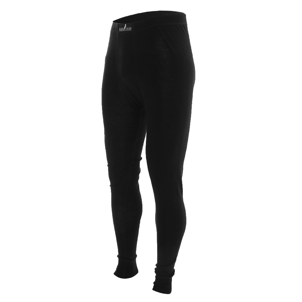 Black Shag Merino 190gsm Mens Thermal Leggings 3XL