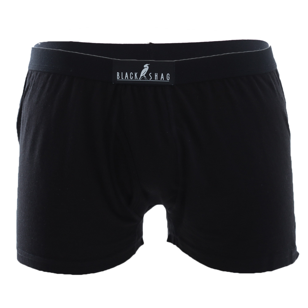 Black Shag Merino Mens Thermal Underwear